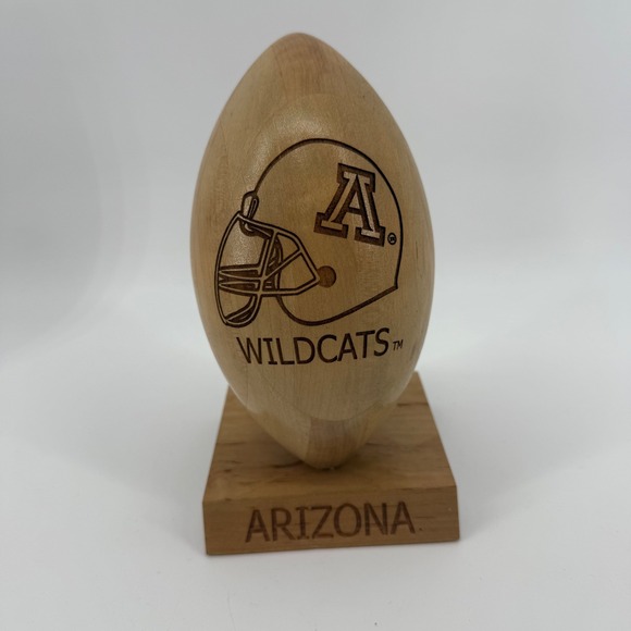 Unbranded Other - Arizona Wildcats Wooden Football Desktop Trophy Engraved NCAA Decor 8 Inch
